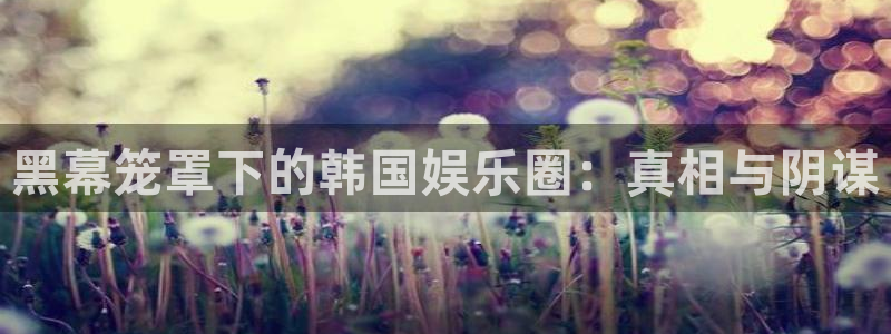 jdb电子2官网：黑幕笼罩下的韩国娱乐圈：真相与阴谋